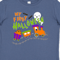 thumbnail image 4 of Inktastic My First Halloween- Train with Pumpkins, Bats, Cat,and Ghost Boys or Girls Baby T-Shirt, 4 of 5