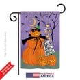 thumbnail image 2 of Breeze Decor BD-HO-G-112084-IP-BO-DS02-US 13 x 18.5 in. Seasonal Halloween Impressions Decorative Vertical Garden Flag - Happy Pumpkin Trio Fall, 2 of 4