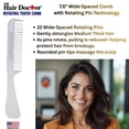 thumbnail image 2 of The Hair Doctor Detangle Comb with Wide-Spaced Rotating Teeth Reduces Hair Damage (White Sheen), 2 of 9