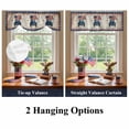 thumbnail image 6 of Happy Independence Day Tie Up Valances Curtain, Adjustable Kitchen Blue Cartoon Truck U. S, Flag Retro Valances for Windows Decor, Rod Pocket Short Curtains Set for Bedroom/Bathroom, 42"x12", 6 of 9