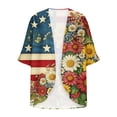 thumbnail image 5 of Abomasnow Women's Plus Size Jackets Independence Day Long Sleeve V-Neck Printed Cardigans Casual Soft Lightweight Coats, 5 of 5