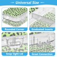 thumbnail image 4 of Plastic Pencil Box Large Capacity Pencil Boxes Clear Boxes with Snap-Tight Lid Stylish Office Supplies Storage Organizer Box Neon Green Leopard Print, 4 of 7