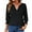 C-Black, variant on UVN Summer V Neck Womens Blouses Dressy Casual 3/4 Sleeve Shirts Ladies Tunic Tops