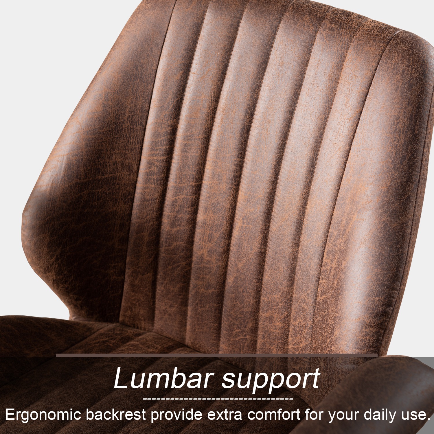 Ovios Ergonomic Office Chair Modern Computer Desk Suede Fabric Desk Chair with Lumbar Support for Home Office - image 6 of 8