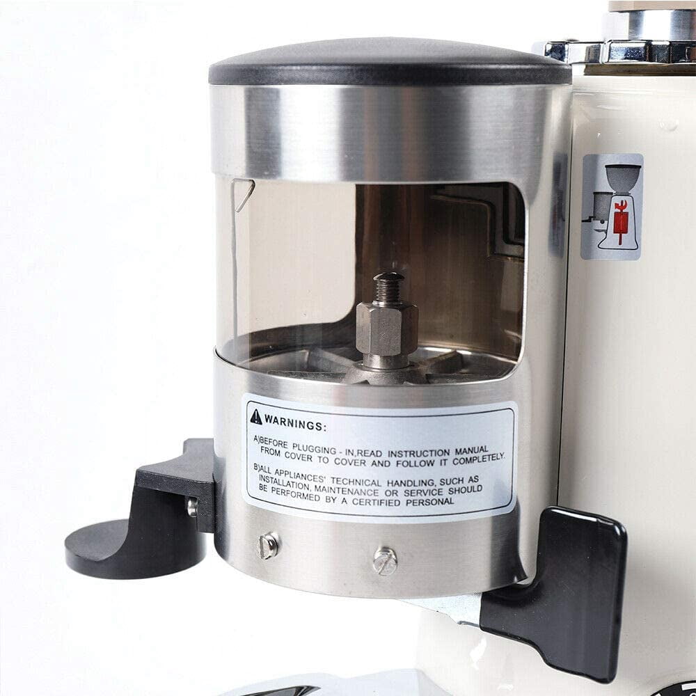 Miumaeov Commercial Coffee Grinder,110V 350W Electric Burr Coffee Grinder Coffee Bean Grinder Grinding Machine Heavy Duty,Cast Aluminum Body,1.2kg Hopper