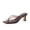 Café, variant on Shana Clear Jelly Strap Heels for Women, Flared Kitten Heel Slide with Cushioned Footbed and Split Toe