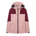 thumbnail image 3 of Txeol Unisex 3 in 1 Detachable Waterproof Hard Shell Hooded Jacket Long Sleeve Winter Outdoor Hiking Coat with Insulated Layer,Pink,XXXL, 3 of 4