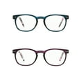 thumbnail image 2 of Foster Grant 2-Pack Purple Round Reading Glasses, 2 of 8