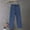 Dark Blue, variant on FengLS Plus Size Pants for Women Spring Summer Straight-Leg Long Pants Relaxed Elastic Waist Daily Pants Solid Cotton Linen Sweatpants with Pockets