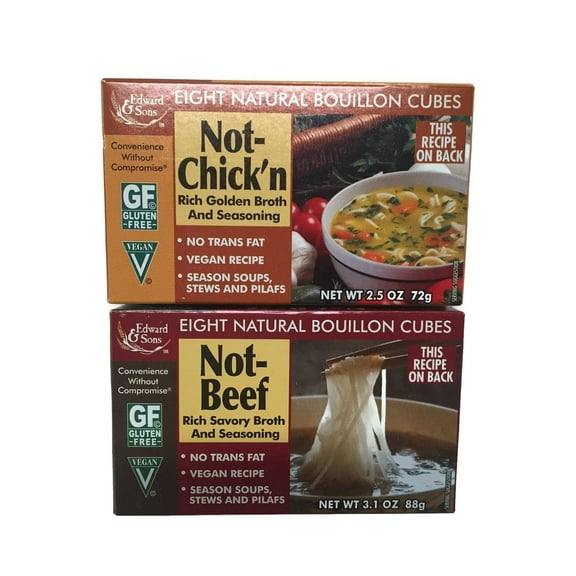 Not-Beef   Not-Chick,N Edward & Sons Bouillon Cubes, Variety Set [1 Of Each]