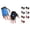 Blue, variant on VOUZZA Kids Bike Gloves Toddler Half Finger Fingerless Workout Gloves Non Gel Bike Motorcycle Skateboard Protective Mittens