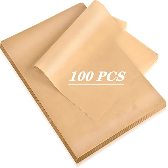 CCOCC 100 Pack Parchment Paper Baking Sheets Non Stick Baking Parchment Paper for Baking,Fryer,Cooking,Oven,6" x 10"