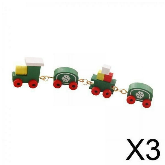 BELOVING 3x1/12 Dollhouse Mini Christmas Train for Building Model Train Railway Station green