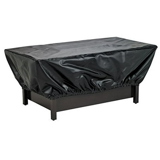 Rectangle Fire Pit Cover Black Vinyl, 54 Inch Fire Pit Cover