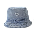thumbnail image 3 of Sombrero de sol para niños, sombrero de playa con dibujos animados para niñas y niños, protección solar, ala ancha con cuello azul claro, 3 of 9