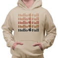 thumbnail image 2 of Hello Fall Hoodie Sweatshirt Unisex Large Sand, 2 of 5