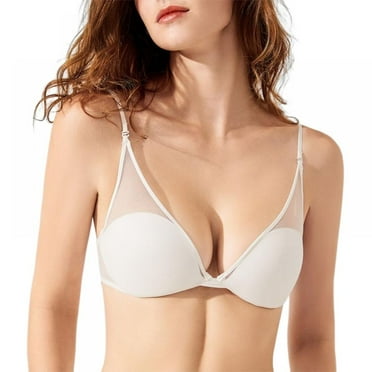 Women Sheer Mesh Transparent Bra Sexy Wireless Underwear