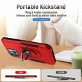 thumbnail image 5 of Dteck for iPhone 13 Case with Ring Stand Cover,Hybrid Shockproof Impact-Resistant Bumpers Protective with Built-in Ring Stand Ring Kickstand for Apple iPhone 13 (Red/Black), 5 of 8
