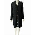 thumbnail image 4 of Cozy Cable Knit Long Cardigan (S, Black), 4 of 5