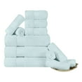 thumbnail image 2 of Superior Aria Turkish Cotton Solid Heavyweight 12-Piece Dusty Aqua Towel Set, 2 of 6