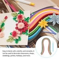 thumbnail image 5 of Uxcell Paper Quilling Kit, 15.4 Inch 7mm 26 Colors 260 Paper Quilling Strips with Blue Pen for Beginners, Multi-colored, 5 of 6