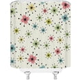 thumbnail image 5 of Mid-Century Shower Curtain Iconic Atomic Starburst Century Mid 60s Retro Abstract Geometric Pattern Space Sputnik Classic Design Bath Decor Polyester with Hook, 5 of 5