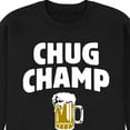 thumbnail image 3 of Instant Message - Chug Champ - Beer - Men's Crew Neck Fleece Pullover, 3 of 6