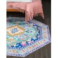 thumbnail image 3 of Unique Loom Timeless Collection Area Rug - Philip (7' 6" Octagon Blue/Blue), 3 of 7