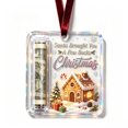 thumbnail image 2 of Liamobondopolis Christmas Money Holder Ornament, Acrylic Cash Hanging Decor with Gingerbread House Design for Christmas Tree and Holiday Gift Giving, 2 of 5