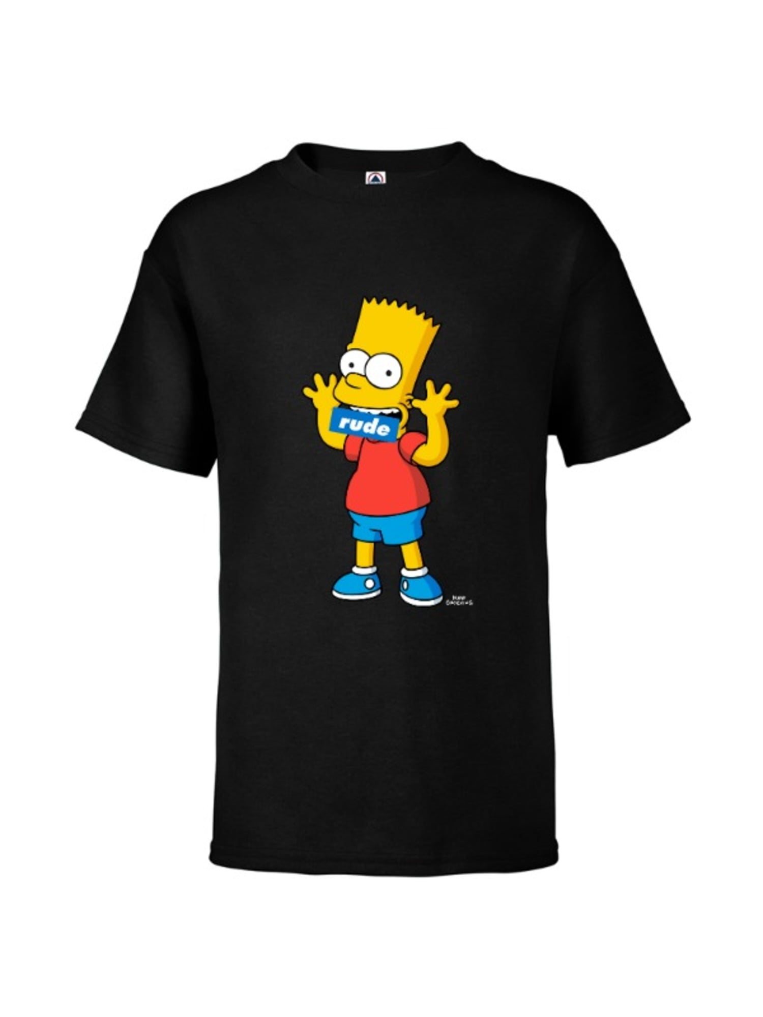 The Simpsons Bart Simpson Rude Mouth - Short Sleeve T-Shirt for Kids ...