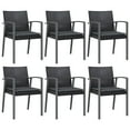 thumbnail image 2 of vidaXL 7 Piece Garden Dining Set with Cushions Poly Rattan and Steel, 2 of 5