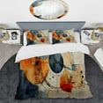 thumbnail image 2 of Designart "Abstract collage dream" Abstract Spirals Bedding Covert Set - Transitional Teal Abstract Bed Set With 2 Shams, 2 of 6