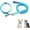 Light Blue, variant on Dog Collar and Leash Set,Nylon Paw Print Small Dog Collar with Bell Adjustable Buckle for Xs XSmall Cat Puppy Dogs Girl Kitten Yorkie Chihuahua X-Small