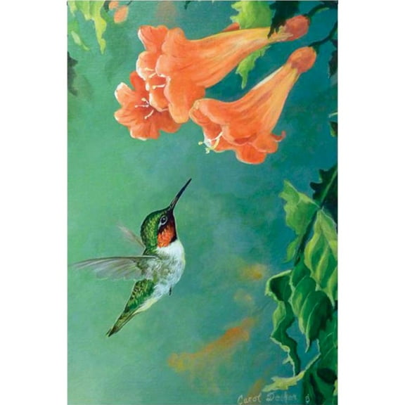 Premier Garden Flag - Hummingbird and Trumpet Vine