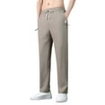 thumbnail image 2 of Mens Sweatpants Lightweight Quick Dry with Zip Pockets Breathable Athletic Pants for Workout Running Outdoor Sports Sweat Pants Khaki L, 2 of 6