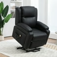thumbnail image 2 of HOMCOM Lift Chair, PU Leather Recliner Chair with Side Pockets, Black, 2 of 10