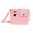 thumbnail image 3 of Bolsa de almacenamiento para vasos de agua tipo bandolera, bolsa de transporte para viajes, acampadas, senderismo al aire libre , Rosa, 3 of 8
