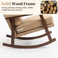 thumbnail image 6 of Legahome Nursery Rocking Chair, Velvet Upholstered Rocking Accent Chair with 23.6"Extra Wide Seat, Thick Cushion and Solid Wood Frame, Modern Accent Glider Rocker for Living Room, Reading Room, Khaki, 6 of 8
