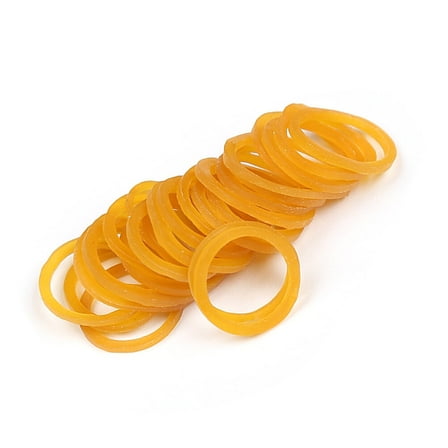 OULII Stretchable Yellow Rubber Bands - Round Bundled Ideal for Home and Office Use