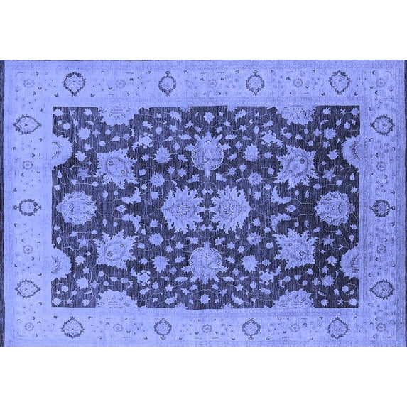 Ahgly Company Indoor Rectangle Oriental Blue Traditional Area Rugs, 5' x 8'