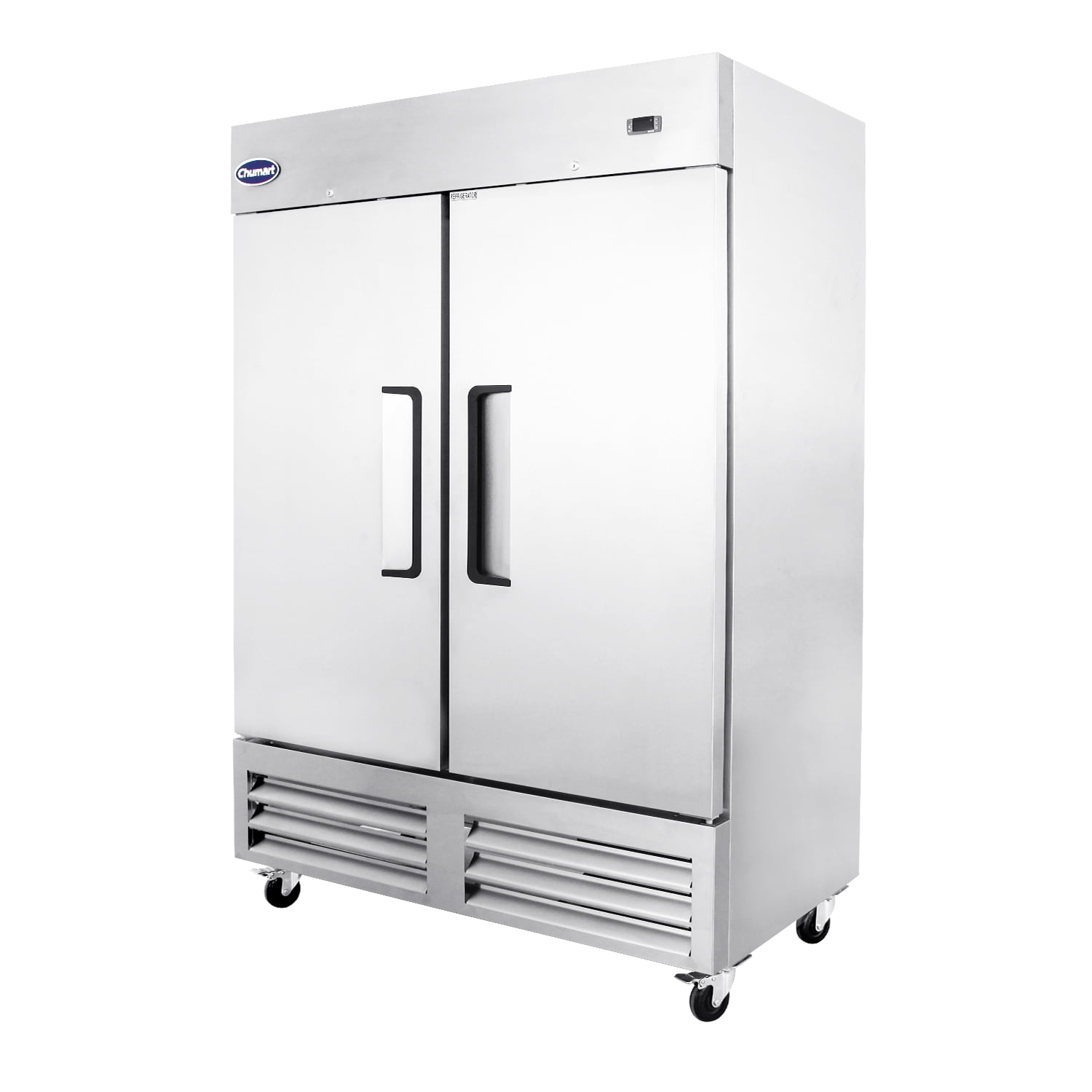54" Heavy Duty ChumartUSA Commercial 49 Cu.ft Upright 2 Door Reach In Freezer All stainless steel