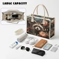 thumbnail image 4 of ZUXONGSY Raccoon Camellia Print Clear Tote Bag for Women, Large PVC Waterproof Handbag, Lightweight & Sturdy, Zipper Closure, Top Handle, Ideal for Travel, Gym, Beach, Work, 4 of 7