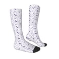 thumbnail image 3 of Balery Lavender Flowers Printed Novelty Socks Men's Women's Crew Socks Sports Socks Knee High Socks Cotton Socks Quirky and Cool Socks, 3 of 9