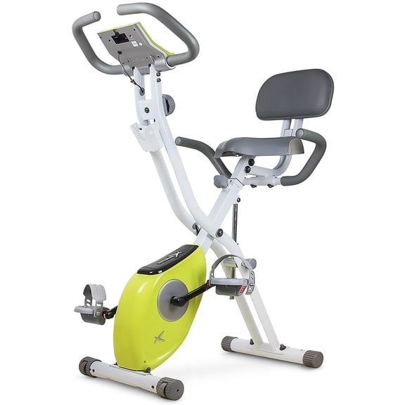 leikefitness LEIKE X Bike Ultra-Quiet Folding Exercise Bike, Magnetic Upright Bicycle with Heart Rate,LCD Monitor and easy to assemble