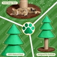 thumbnail image 3 of Christmas Tree Cat Scratcher Tower (31.5in), Green Festive Design, Sisal Rope Scratching Post, Fleece Lounge Base for Indoor Cats, 3 of 8