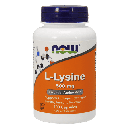 NOW Foods - L-Lysine 500 mg. - 100 Capsules (Best L Lysine Brand)