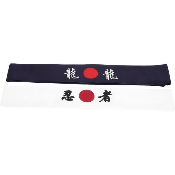 2pcs Japanese Headband Karate Headband Workout Headband Sushi Cooking Headband