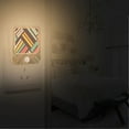 thumbnail image 2 of Yayeee 2-Pack Plug in LED Night Lights with Light Sensors Motion Detectors, Red Geometric, 2 of 7
