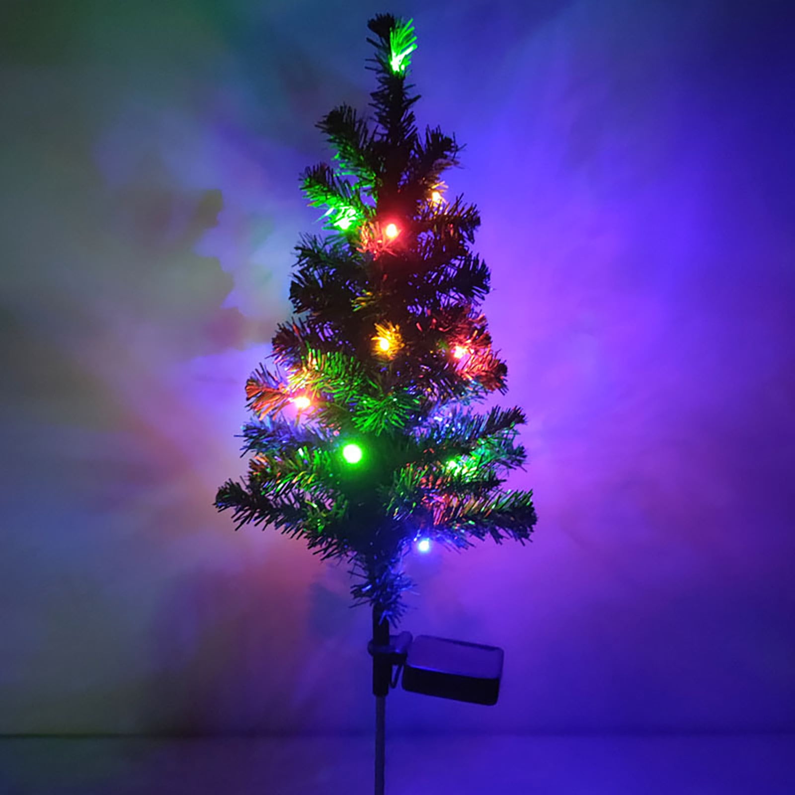 Bxaolu Solar Christmas Tree Garden Stake Lights - Waterproof Christmas Decorations Tree Lights - Outdoor Xmas Tree Light Christmas Décor Pathway Lights Patio Yard (29.5", 2Pack)