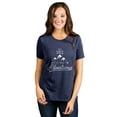 thumbnail image 2 of Say Yes To New Adventures Women's Fashion Relaxed T-Shirt Tee Heather Navy Large, 2 of 3